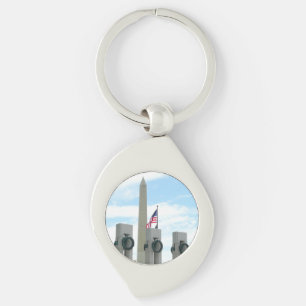 Porte-clés Monument à Washington et mémorial 2ÈME GUERRE MOND