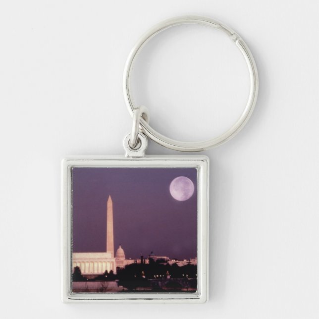 Porte-clés Monument de Washington, le capitol et Jefferson (Devant)