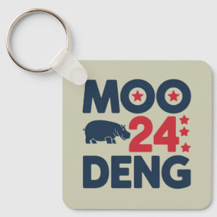 Porte-clés Moo Deng 2024 Moo Deng Moo Deng Bébé Hippopotame M