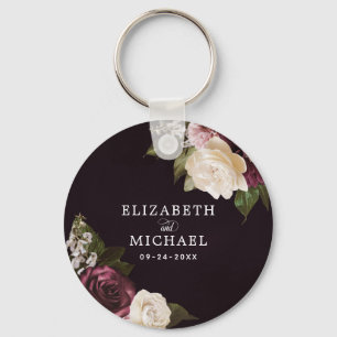 Porte-clés Moody foncé Floral Mariage romantique