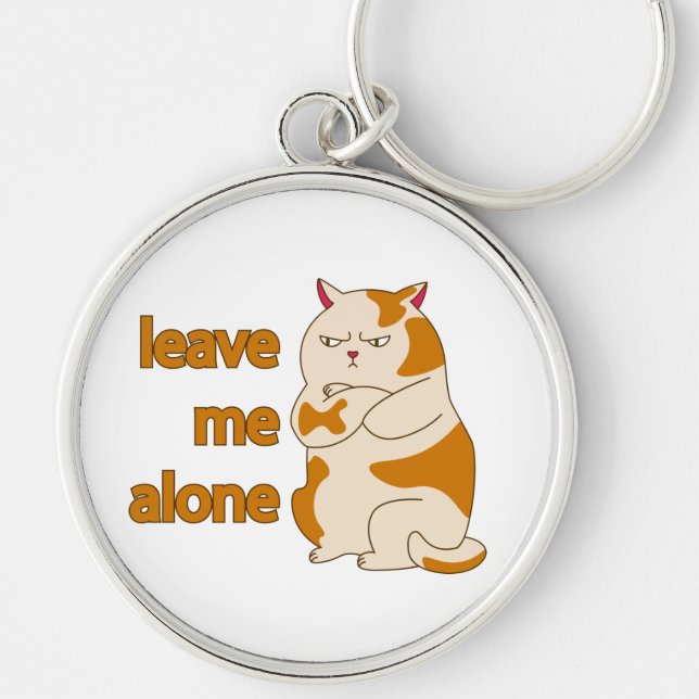 Porte-clés Moody Grosse cat me laisse tranquille (Devant)