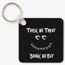 Moon Heart Halloween Trick ou Treat porte - clé