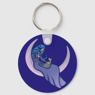 Porte-clés Moon Witch MoonChild Pagan Wicca 