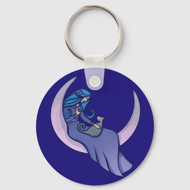 Porte-clés Moon Witch MoonChild Pagan Wicca  (Recto)
