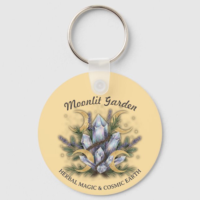 Porte-clés Moonlit Garden Crystal Bouquet • Herbal Magic (Recto)