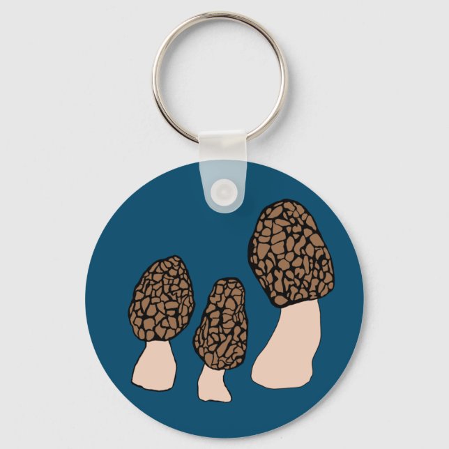 Porte-clés Morels Mushrooms Fun Fungi CUSTOMIZE IT (Recto)