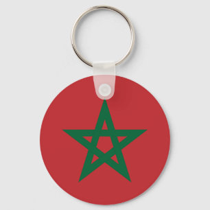 Porte-clés Morocco Flag Button Keychain