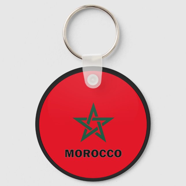 Porte-clés Morocco Roundel quality Flag (Recto)
