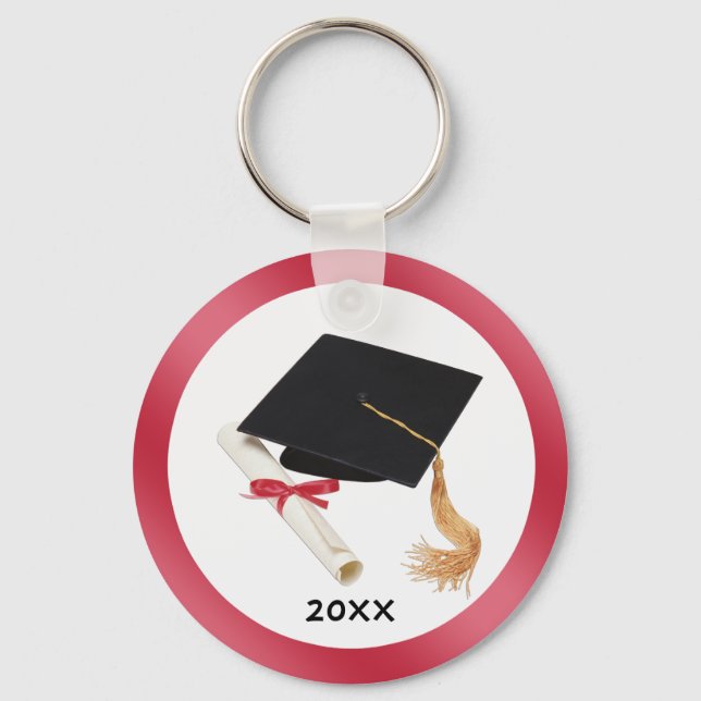 Porte-clés Mortier noir et Porte - clé du diplôme (Recto)