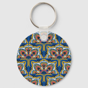 Porte-clés Mosaïque indienne Talavera : Céramique sans joint.