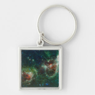 Porte-clés Mosaïque infrarouge du Coeur et de la Soul nebulae