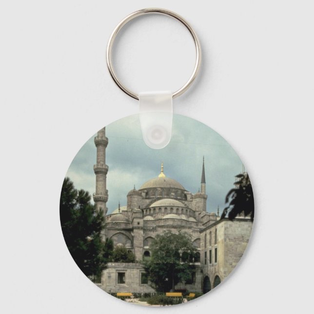 Porte-clés Mosquée Bleue, Istanbul, Turquie (Recto)