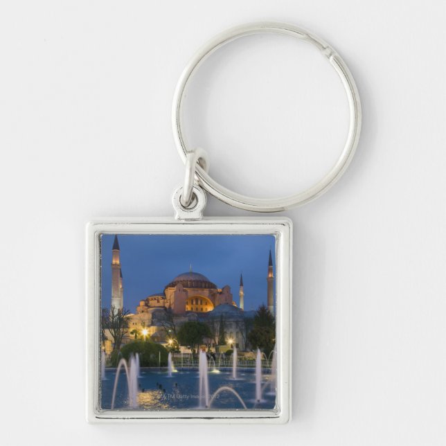 Porte-clés Mosquée bleue, Istanbul, Turquie (Devant)