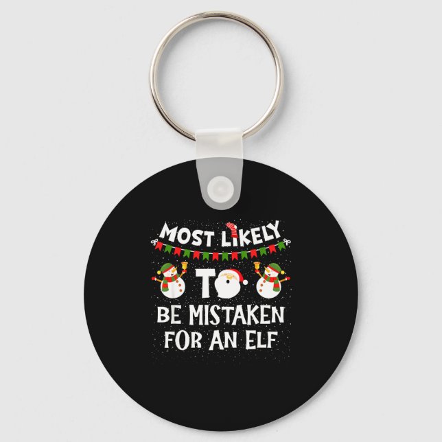 Porte-clés Most Likely To Be Mistaken For An Elf Funny Christ (Recto)