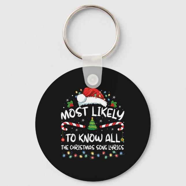 Porte-clés Most Likely To Christmas (Recto)