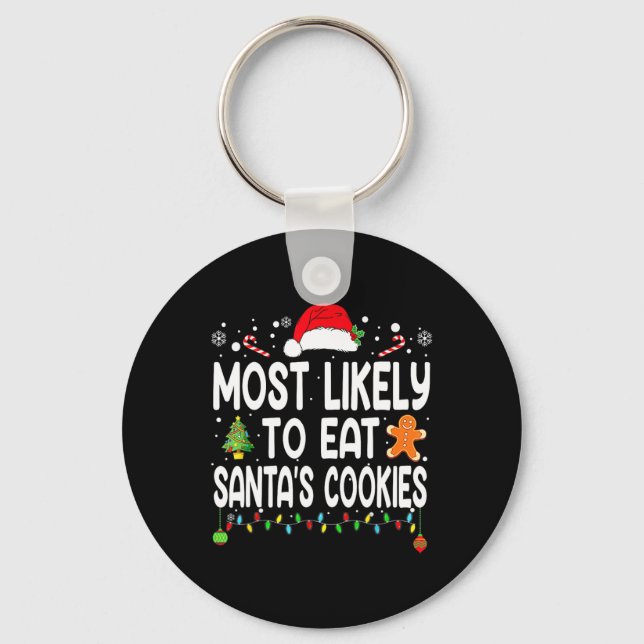 Porte-clés Most Likely To Eat Santas (Recto)
