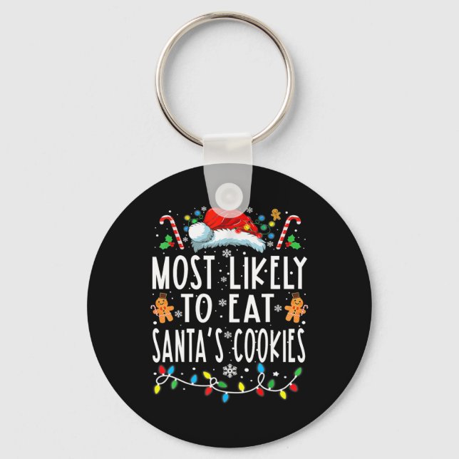 Porte-clés Most Likely To Eat Santas (Recto)