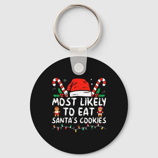 Porte-clés Most Likely To Eat Santas (Recto)