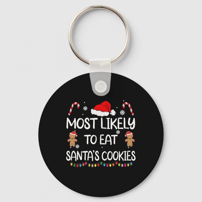 Porte-clés Most Likely To Eat Santas (Recto)