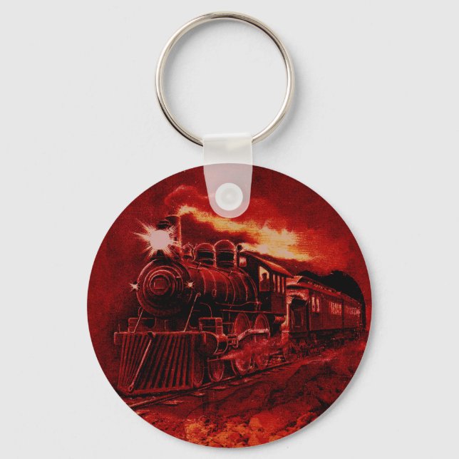 Porte-clés Moteur à vapeur magique Train victorien (Recto)