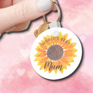 Porte-clés Mother’s Day Sunflower World’s Best Mum