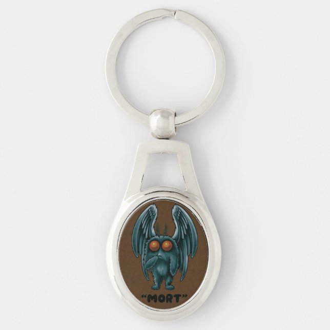 Porte-clés Mothman "Mort" Cryptid (Devant)