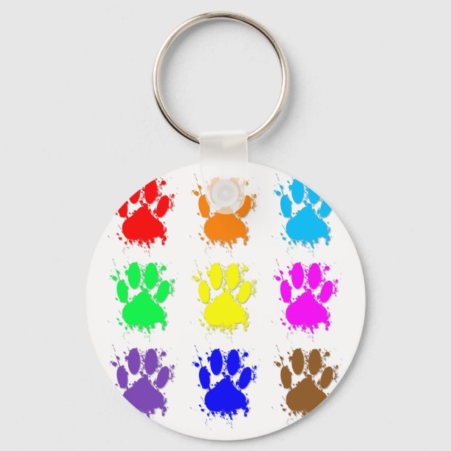 Porte-clés Motif à mâchoires pour chien d'encre (Recto)