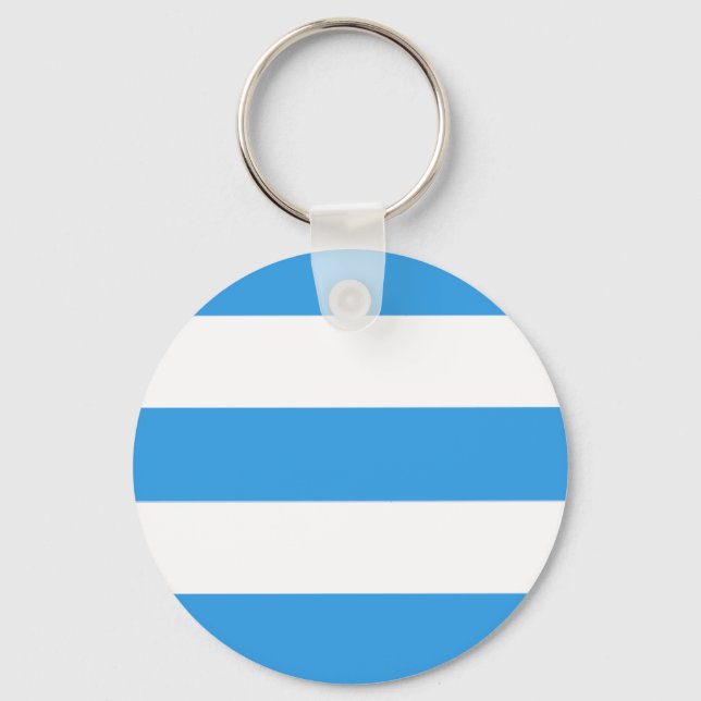Porte-clés Motif à rayures bleu ciel (Recto)