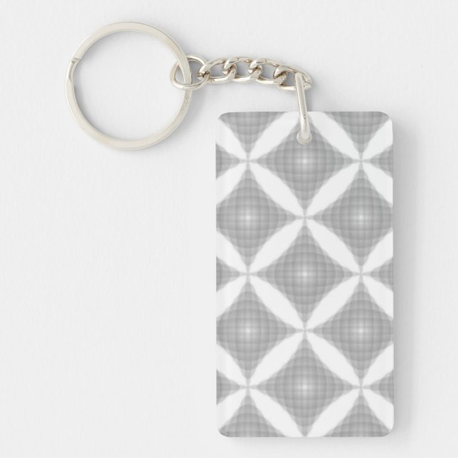 PORTE-CLÉS MOTIF ABSTRAIT EN FORME DE DIAMANT (Devant)