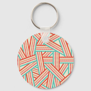 Porte-clés Motif Abstrait rayé coloré