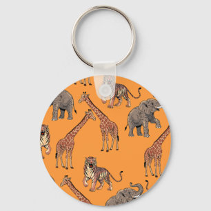 Porte-clés Motif Animal Africain