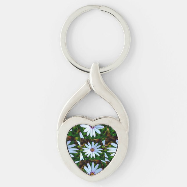 Porte-clés Motif blanc (Devant)