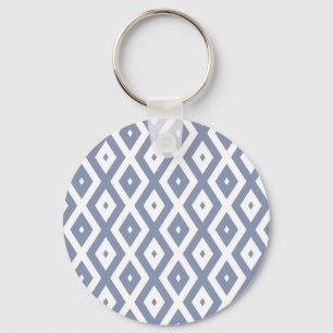 Porte-clés Motif bleu gris et blanc