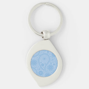 Porte-clés Motif bleu paisley