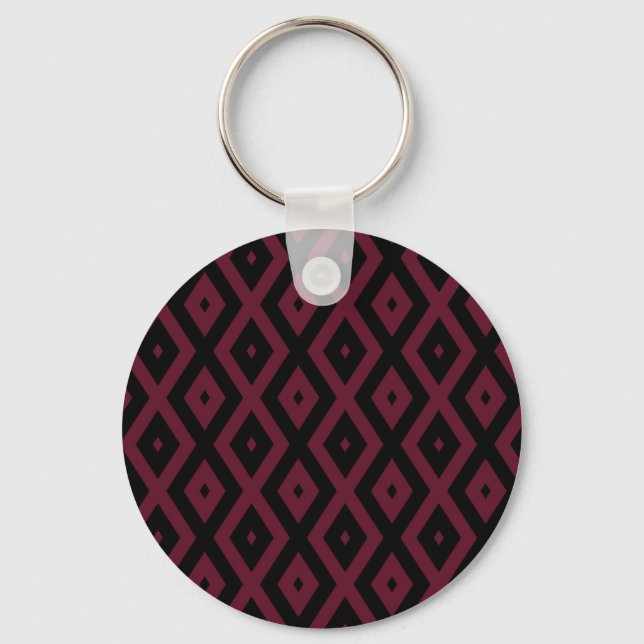 Porte-clés Motif bourguignon et diamant noir (Recto)