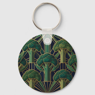 Porte-clés Motif Brocoli Art Déco