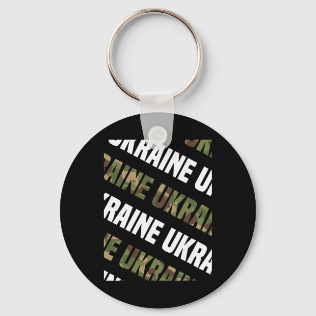 Porte-clés Motif camouflage ukrainien vert camouflage  (Recto)