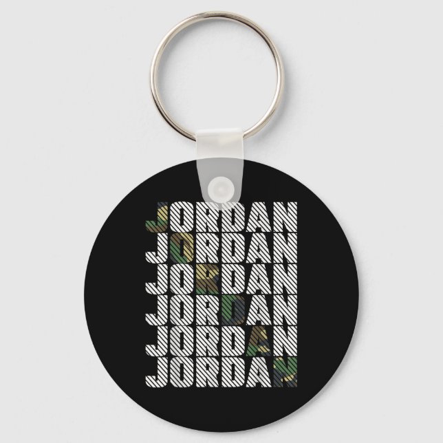 Porte-clés Motif camouflage vert camouflage jordan diagonal (Recto)