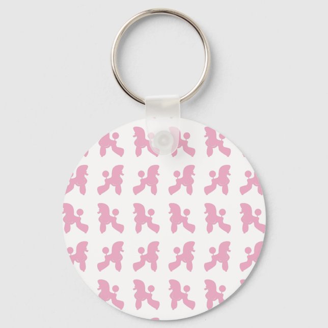 Porte-clés Motif Caniche Poodle Pudel (Recto)
