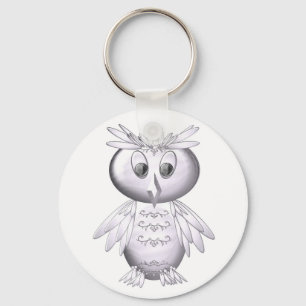 Porte-clés motif chouette et drôle