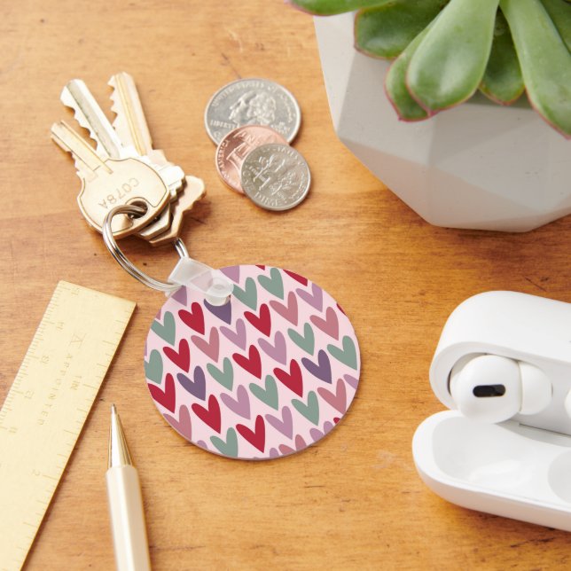 Porte-clés Motif Cœurs 1  (Bureau)