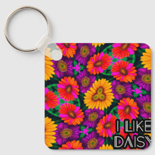 Porte-clés Motif coloré Daisy Bouquet
