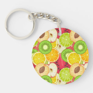 Porte-clés Motif coloré de fruit d'amusement