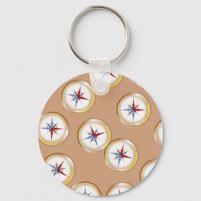 Porte-clés Motif Compass magnétique (Recto)