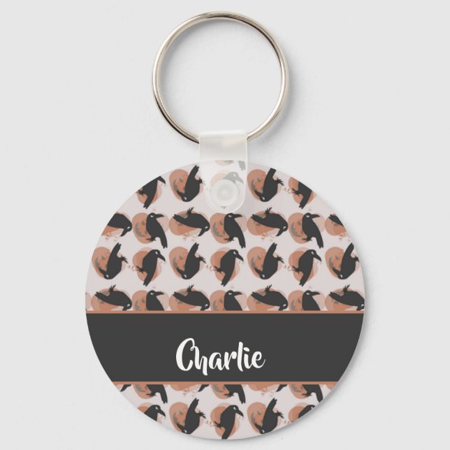 Porte-clés Motif croisé de nom personnalisé (Recto)