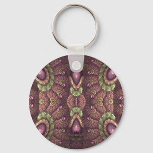 Porte-clés Motif d'abrégé sur pourpre des asters d'Alice
