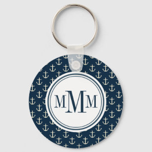 Porte-clés Motif d'Ancre Trio Monogram