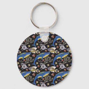 Porte-clés Motif d'animaux aquatiques vie sous-marine 17