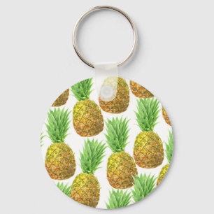 Porte-clés Motif d'aquarelle ananas