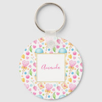 Motif d'aquarelle douce Coeurs et Cupcakes
